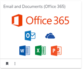 Screen capture showing Office 365 card in MyLSCPA Portal