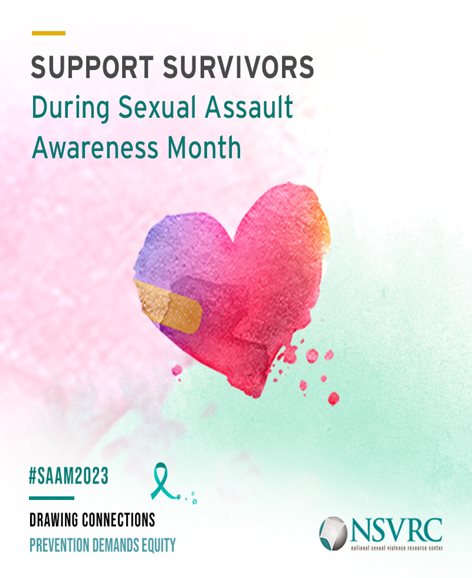 Heart with bandage o nit - Support Survivors during sexual assault awareness month
