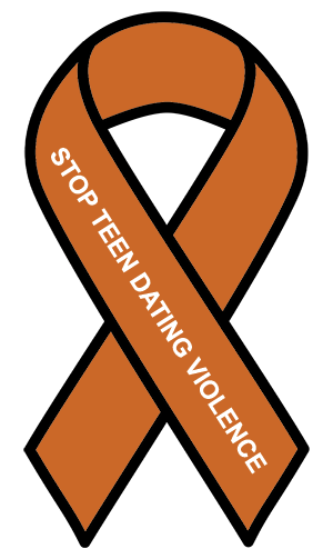 Orange Teen Dating Awarenss Ribbon