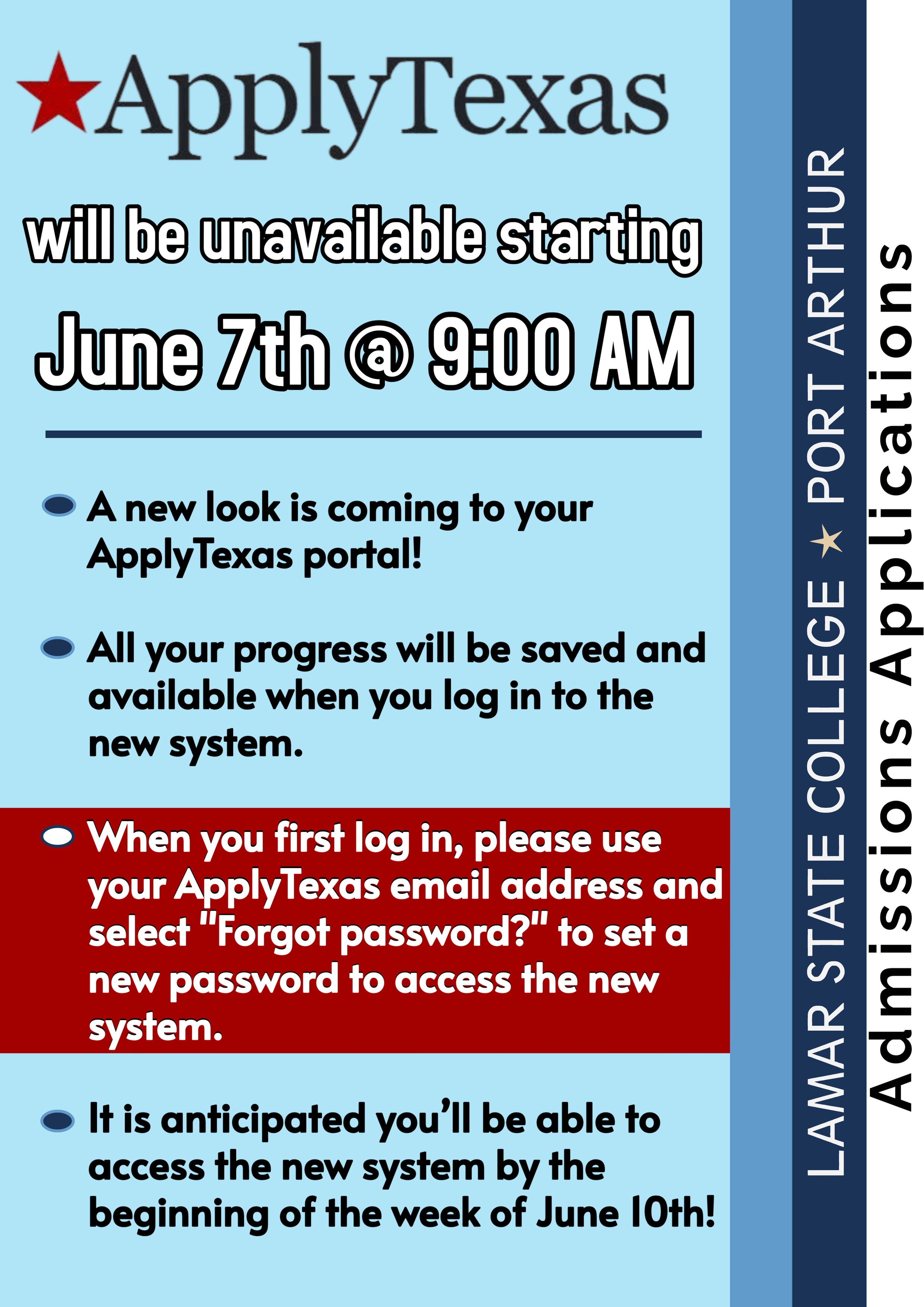 ApplyTexas Announcement