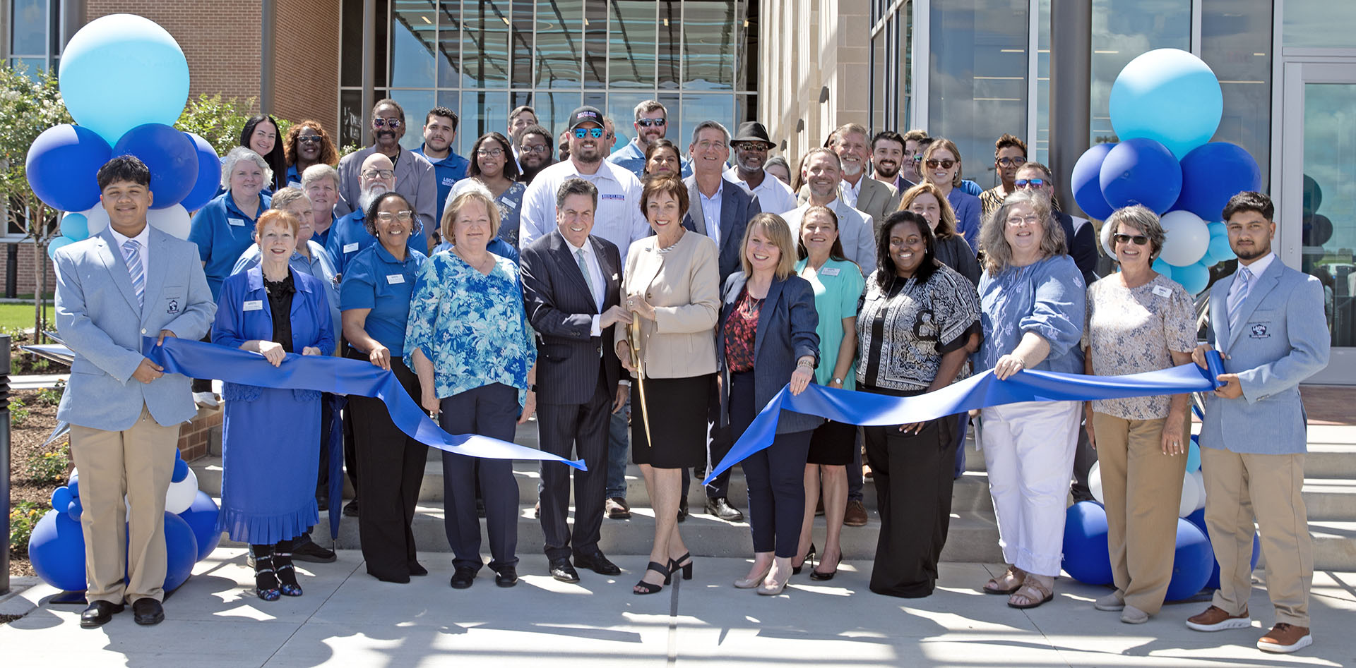Texas State University System Chancellor Dr. Brian McCall and LSCPA President Dr. Betty Reynard cut the ribbon on the college’s new Health and Sciences Building